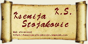 Ksenija Stojaković vizit kartica